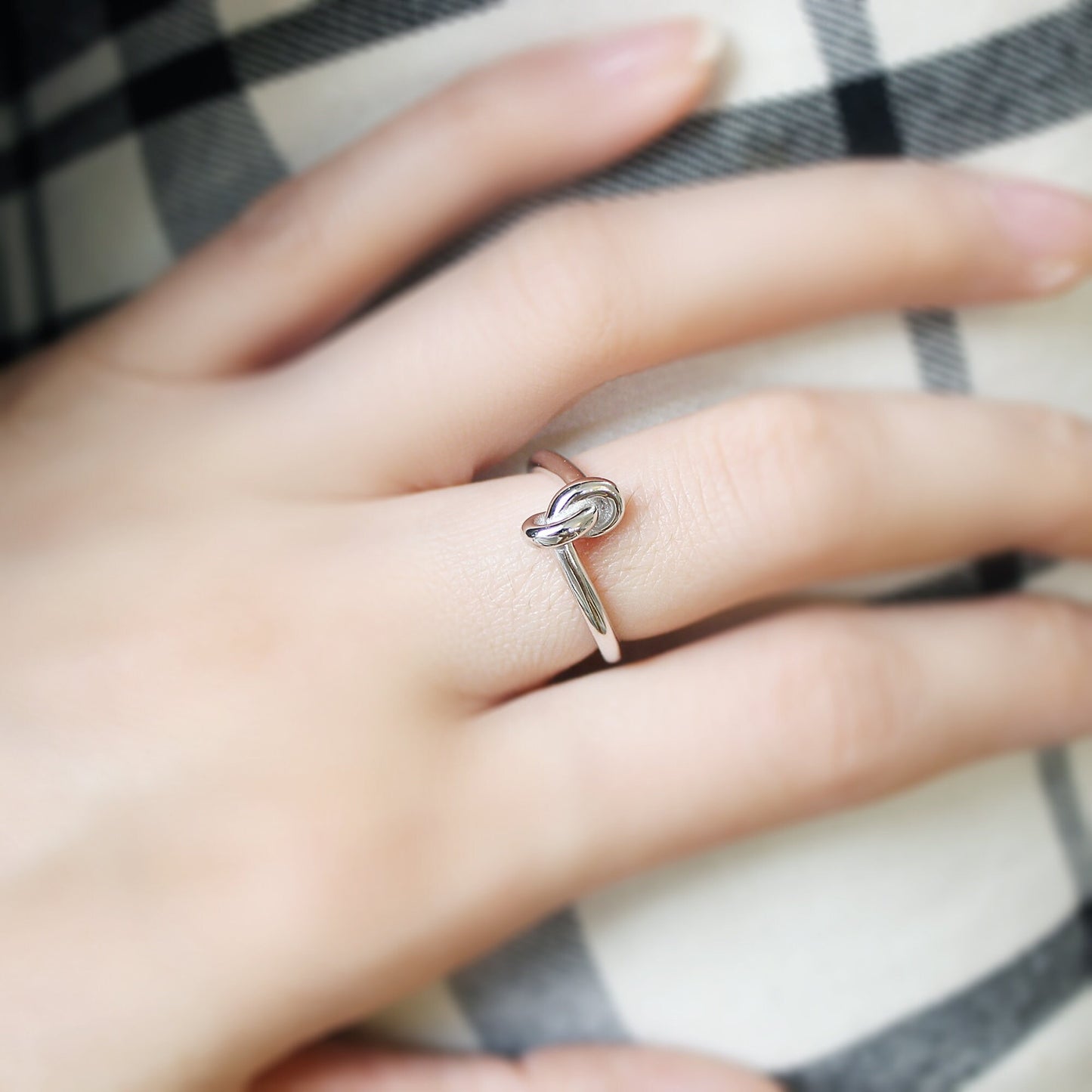 Sterling Silver Knot Open Band Ring