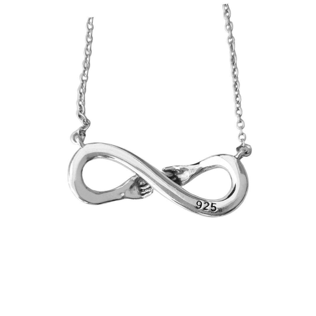Sterling Silver Infinite Hug Necklace