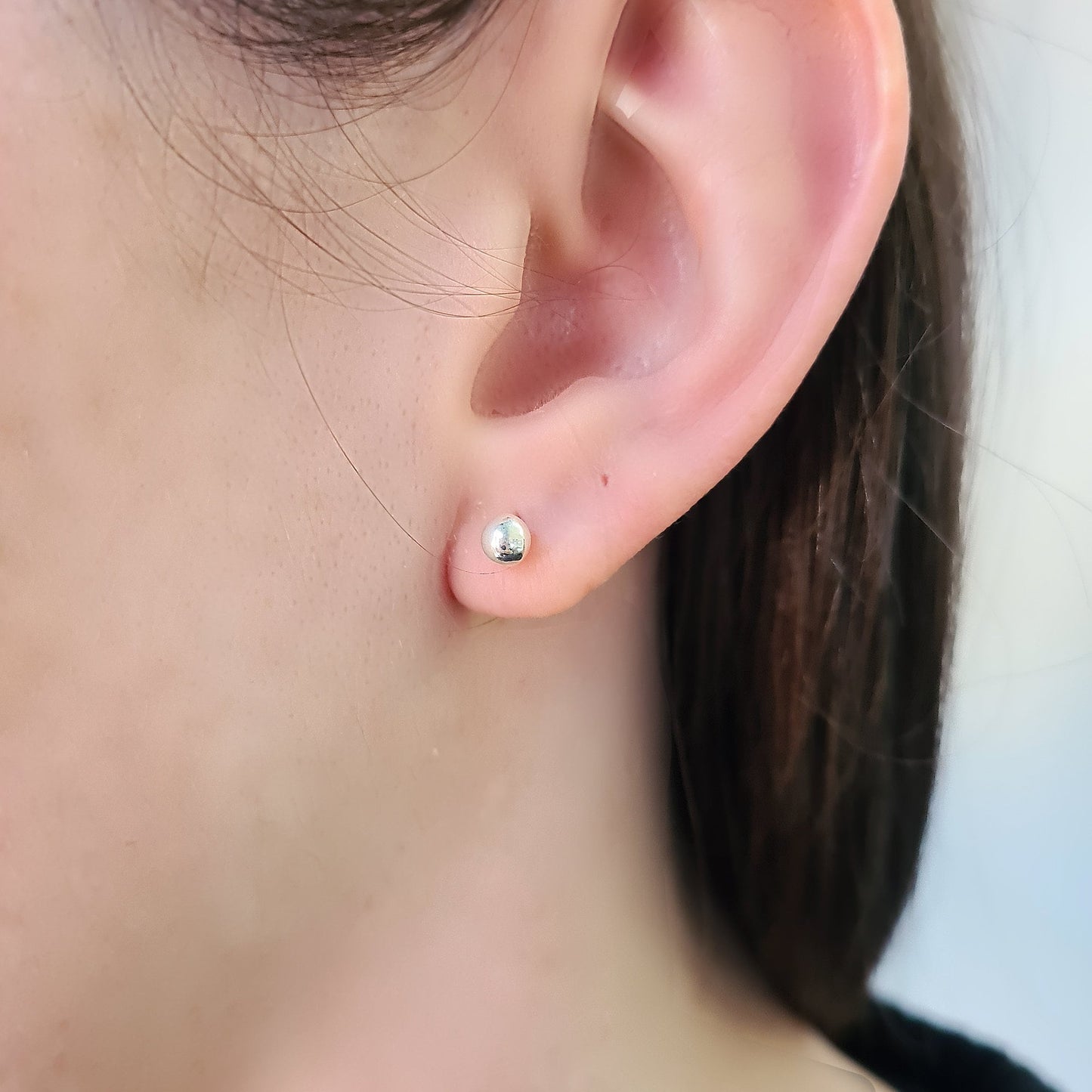 925 Sterling Silver 4mm Polished Ball Stud Earrings