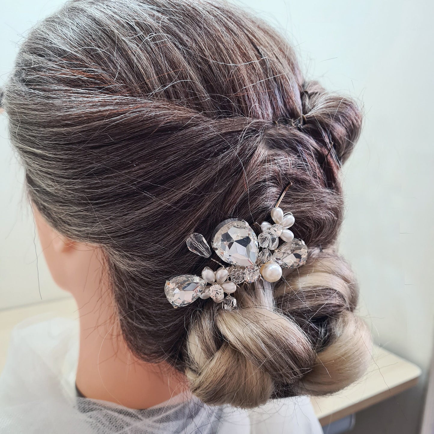Silver Plated Wedding Bridal Wedding Side Hair Comb Bridesmaid Hair Slip