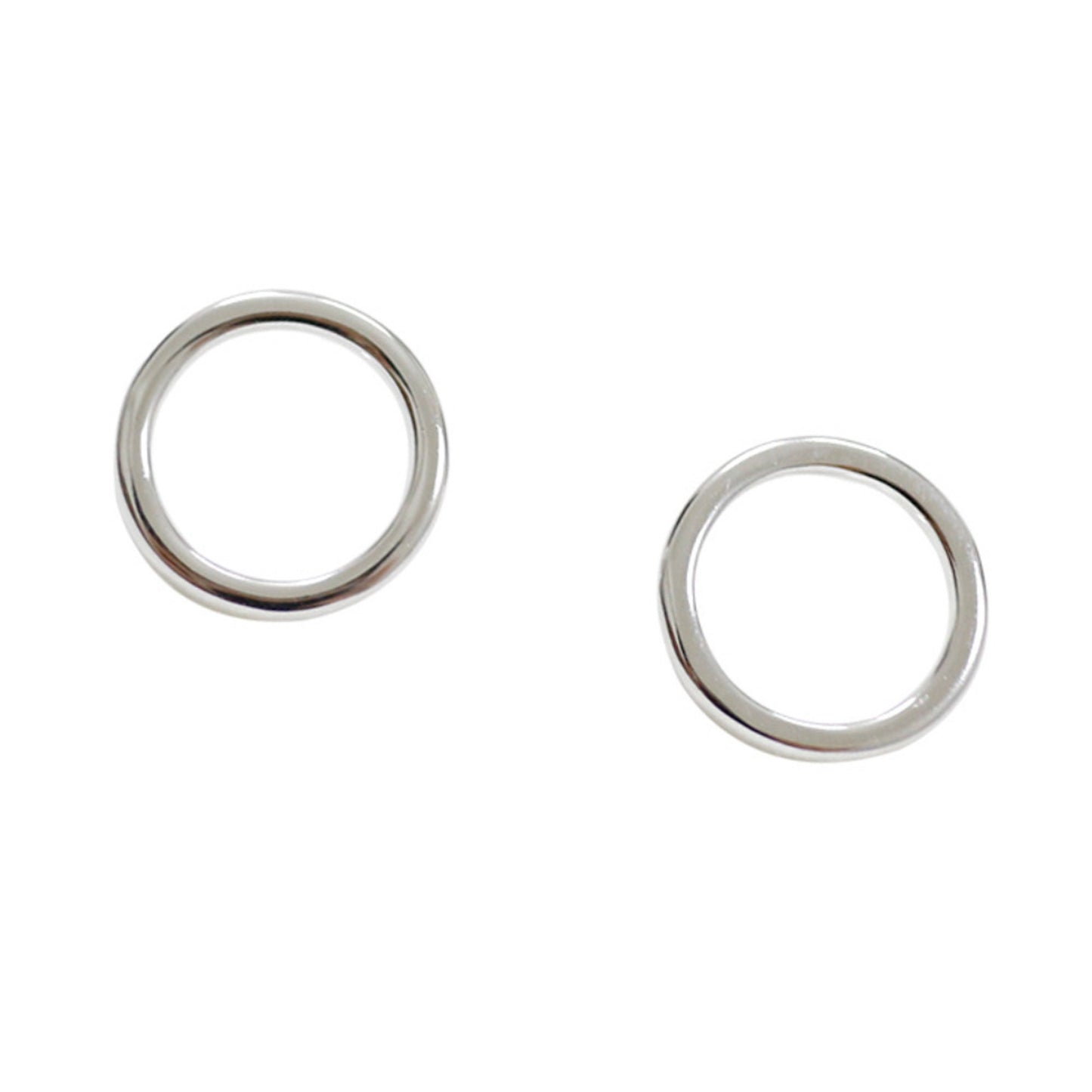 Sterling Silver Circle Stud Earrings