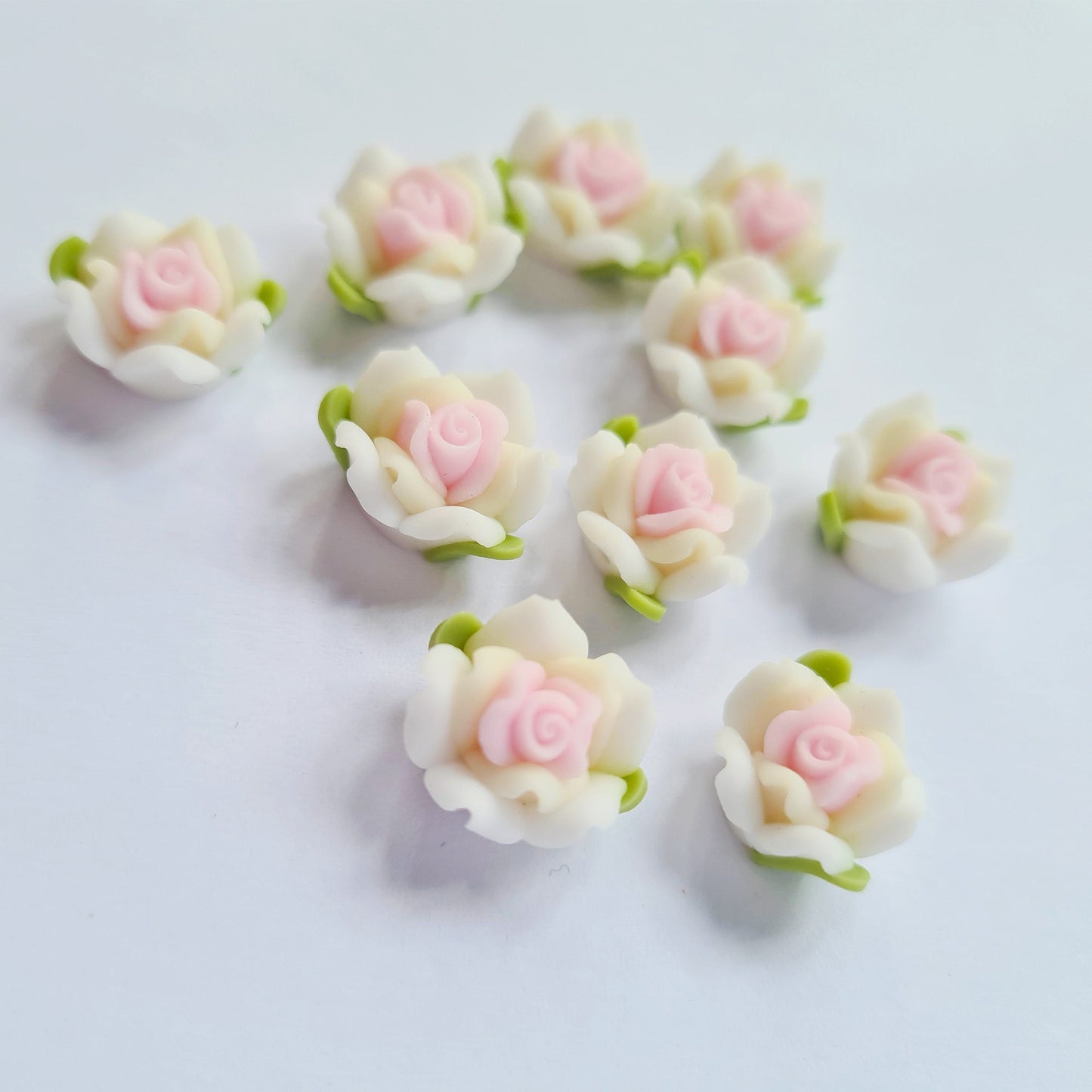 Polymer Clay Rose Flower Jewellery Making DIY Parts Components