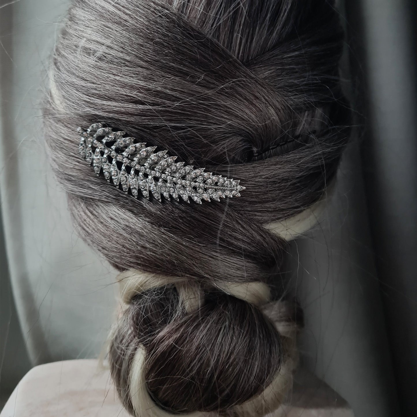 Art Deco Feather Hair Comb