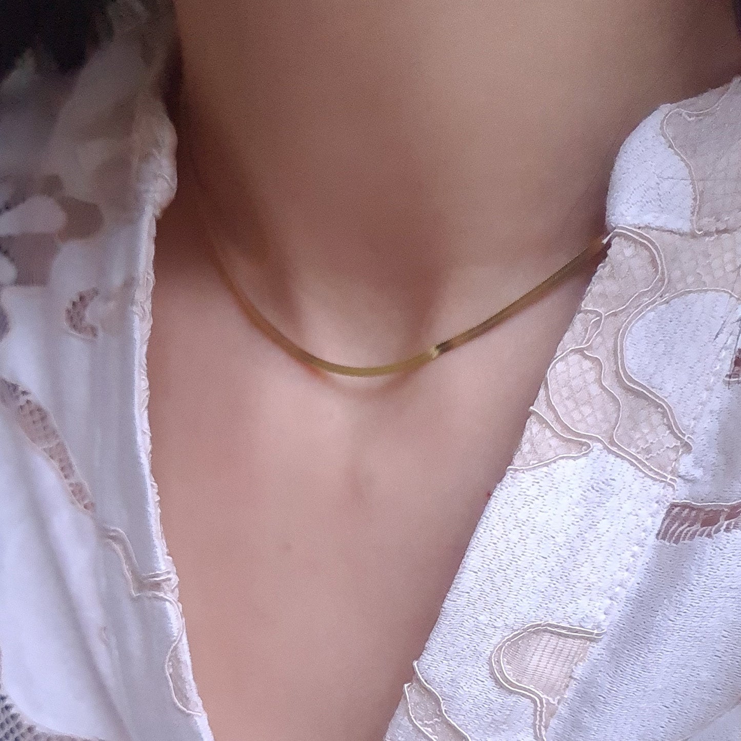 Gold Vermeil Sterling Silver 16'' Polished Snake Chain