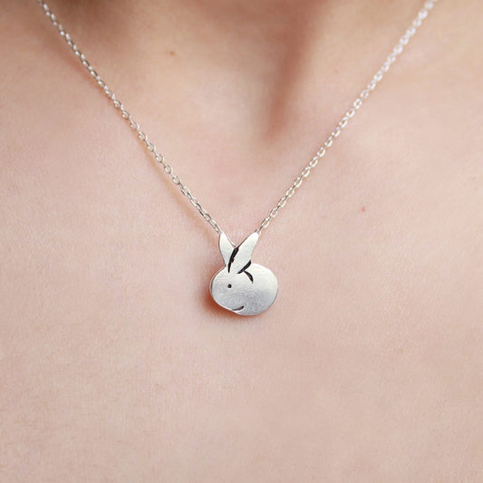 Sterling Silver Cut-out Rabbit/Bunny Necklace