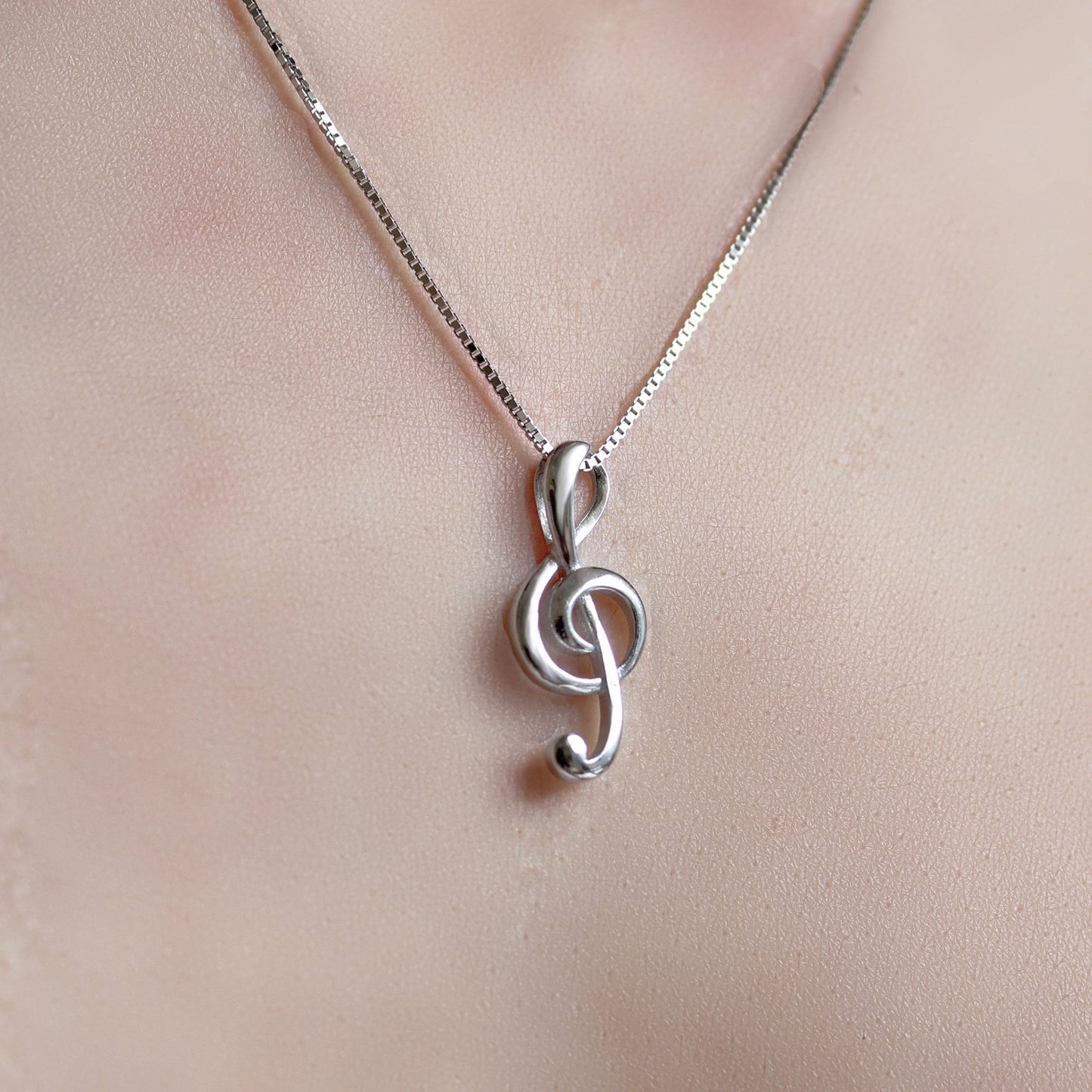 Sterling Silver Music Musical Note Necklace Pendant Earrings 3 DIFFERENT TYPES Double Bar  Treble Clef  Quaver Eighth Quarte Note