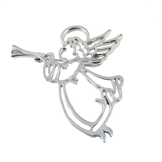 Silver plated Guardian Angel Christmas Christening Brooch Pin Scarf Pin