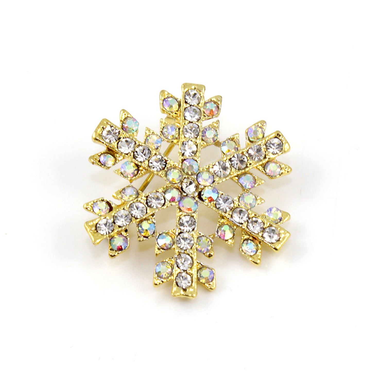 Sparkling Crystal Snowflake Brooch Pin Christmas Winter Flower Frozen Inspired Brooch Pin  Festive jewellery