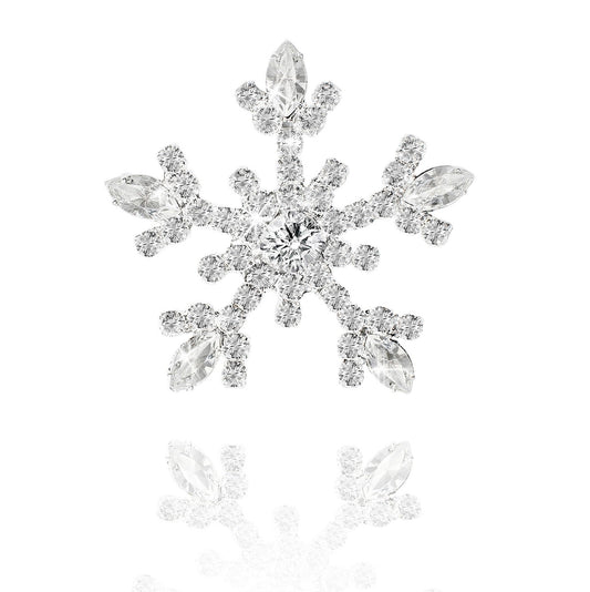 Sparkling Crystal Snowflake Brooch Pin Christmas Winter Flower Frozen Inspired Brooch Pin  Festive jewellery