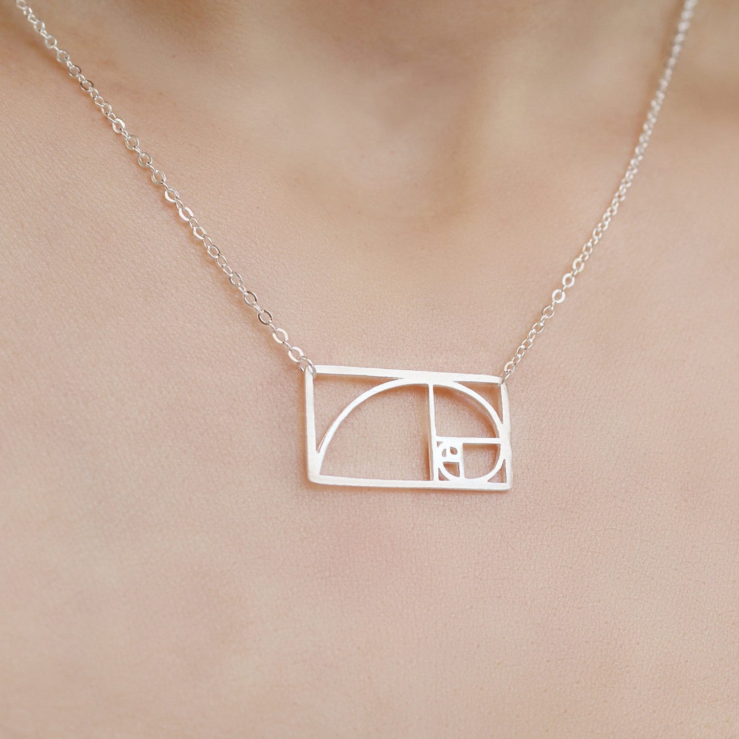 925 Sterling Silver Golden Ratio Pattern Necklace