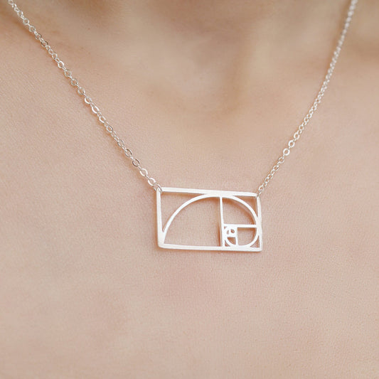 925 Sterling Silver Golden Ratio Pattern Necklace