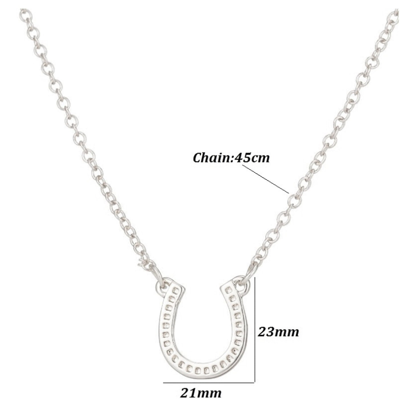 Silver Plated Gold plated Wish Good Luck Horseshoe Necklace Horse Shoe Rose gold plated horseshoe necklace