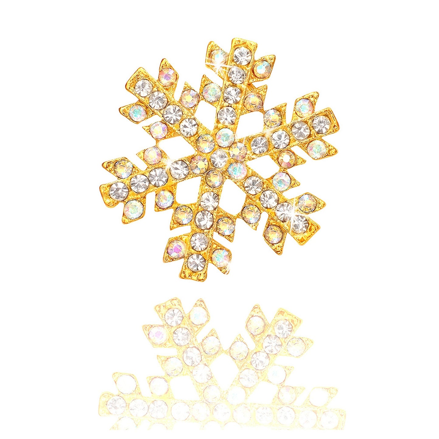 Sparkling Crystal Snowflake Brooch Pin Christmas Winter Flower Frozen Inspired Brooch Pin  Festive jewellery