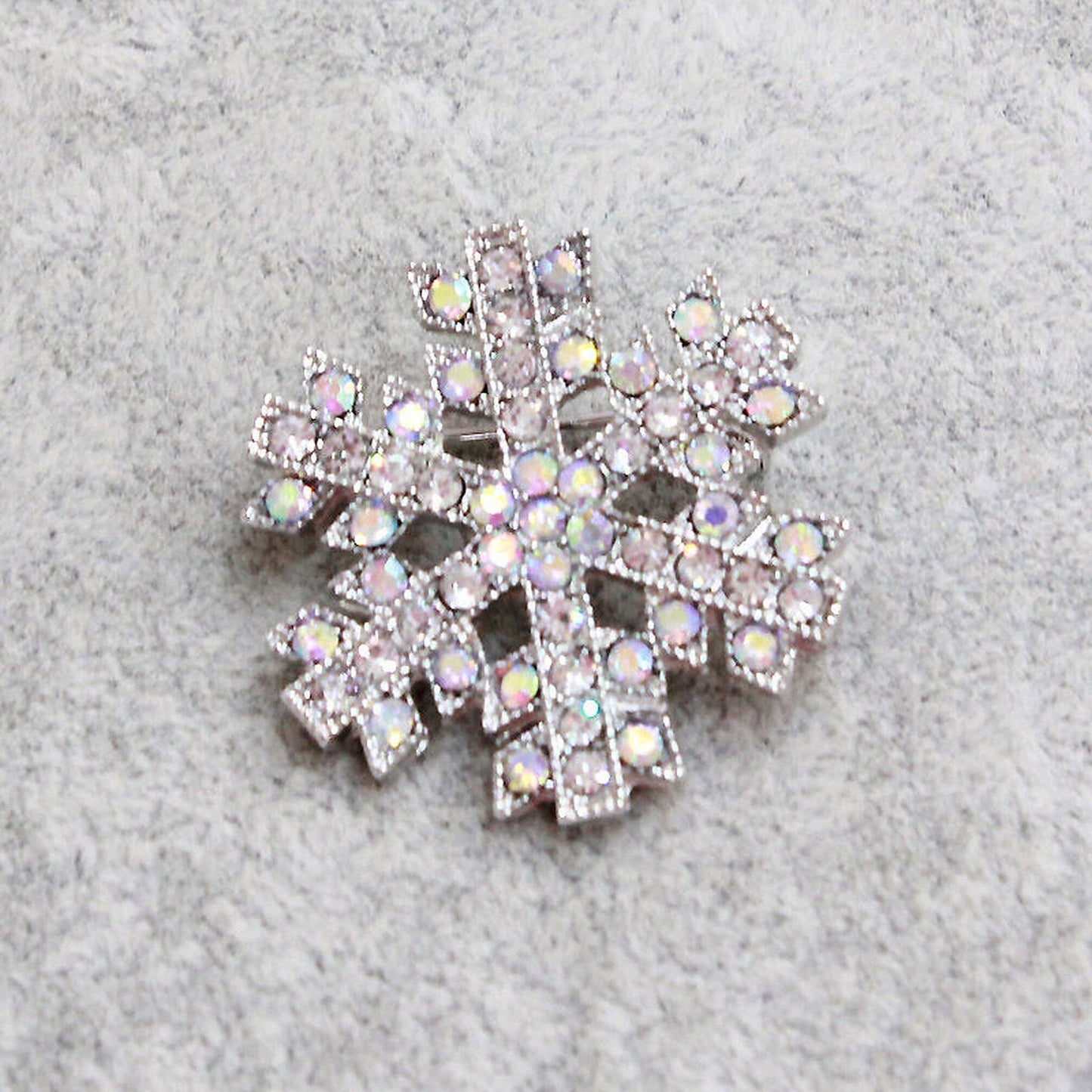 Sparkling Crystal Snowflake Brooch Pin Christmas Winter Flower Frozen Inspired Brooch Pin  Festive jewellery