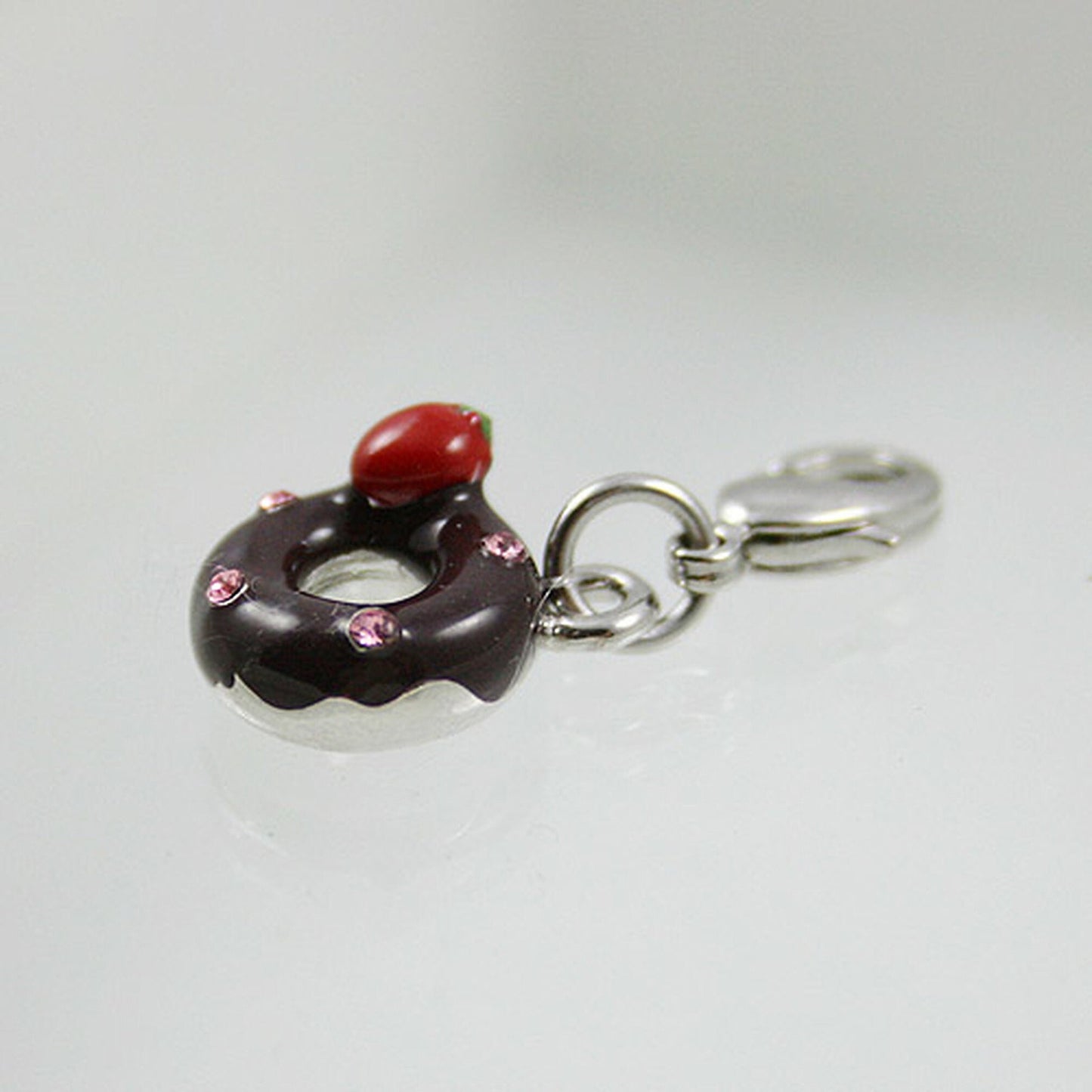 Chocolate Covered Doughnut/Donut Clip-On Bracelet Charm