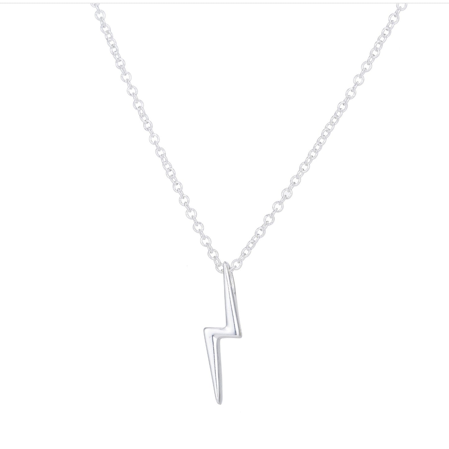 Silver or Gold Plated Lightning Bolt Flashlight Necklace