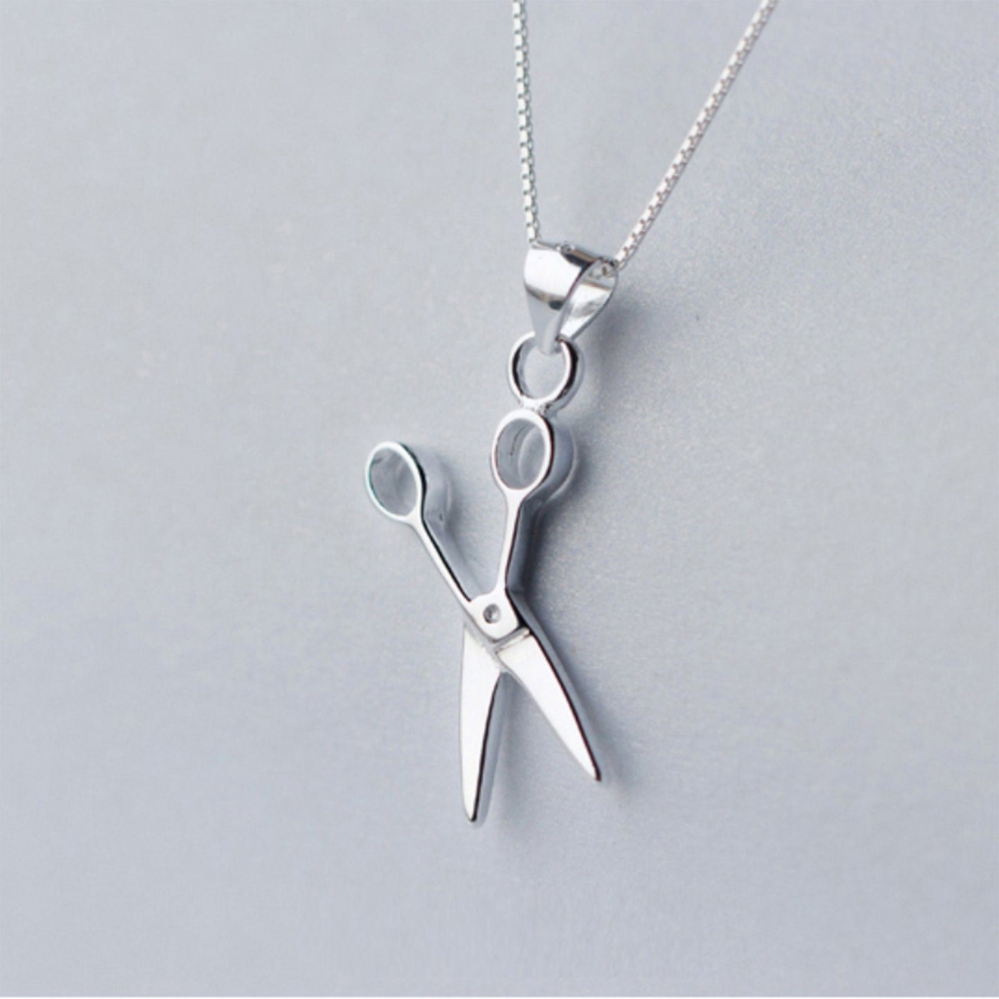 Sterling Silver Scissors Earrings Necklace hairdresser studs earrings salon barbers craft Pendant