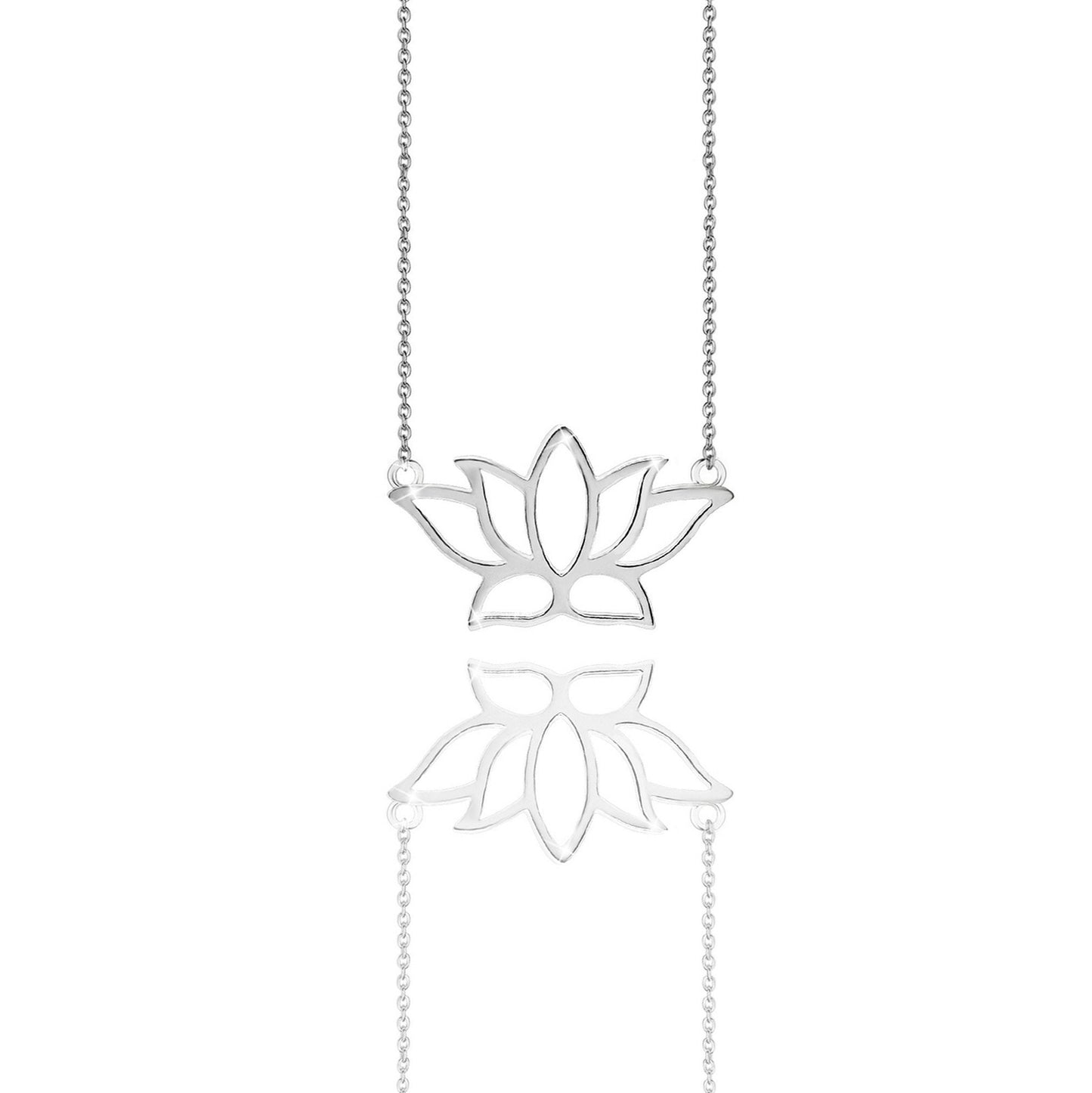 925 Sterling Silver Lotus Flower Necklace spiritual jewellery novelty necklace yoga lotus silver earrings