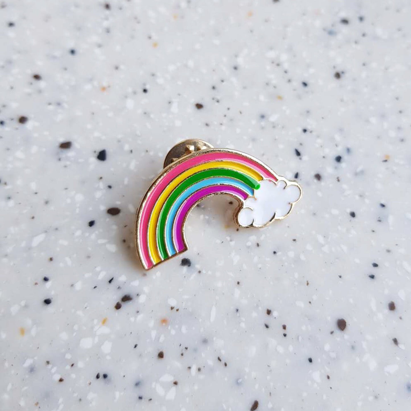 emoji enamel rainbow brooch pin clip cloud sign of hope