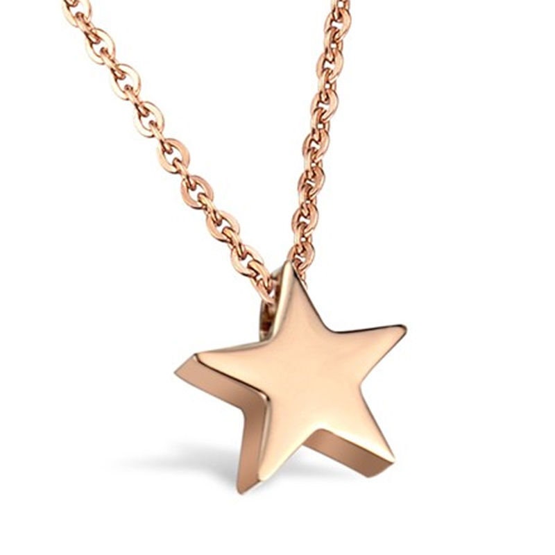 925 Sterling Silver Gold Plated Small Wish Star Necklace