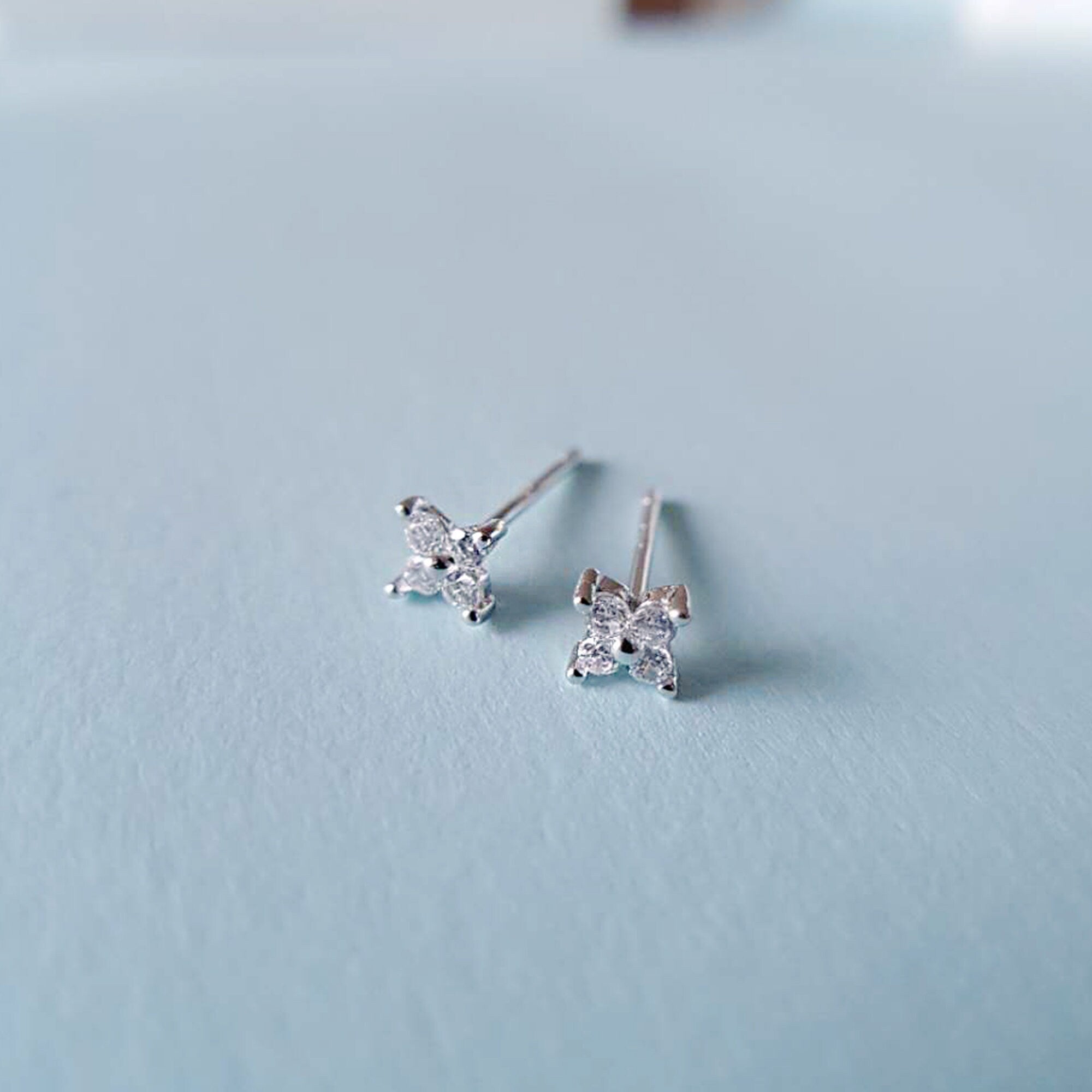 Silver on sale second studs