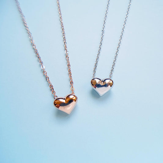 gold or silver plated mini heart necklace pendant love valentine day gift