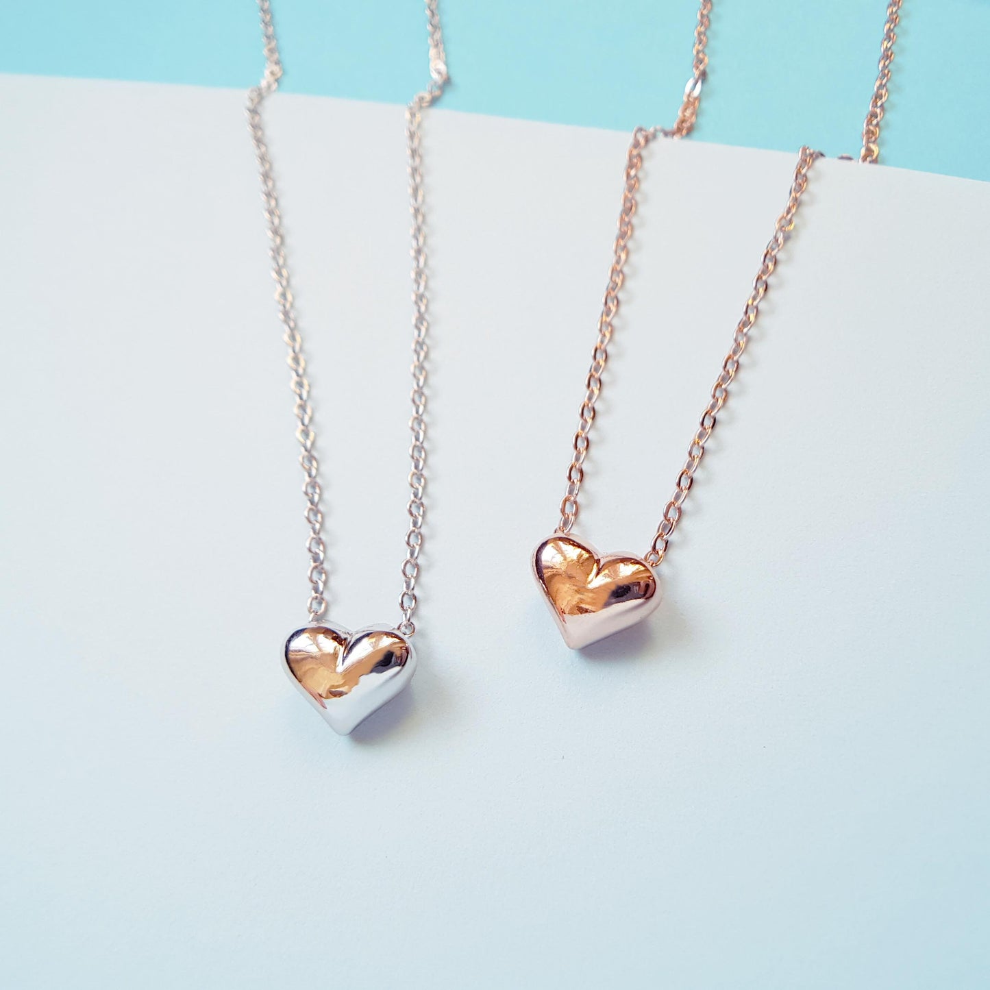 gold or silver plated mini heart necklace pendant love valentine day gift