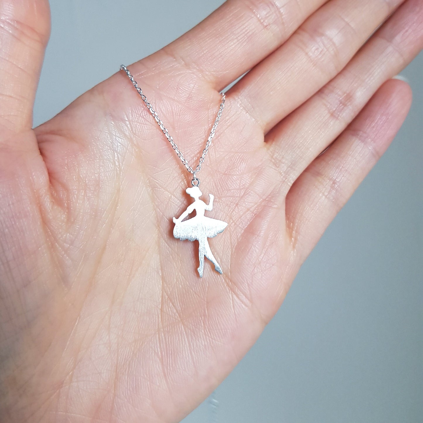 925 Sterling silver ballet ballerina dancing necklace  dancer earrings studs