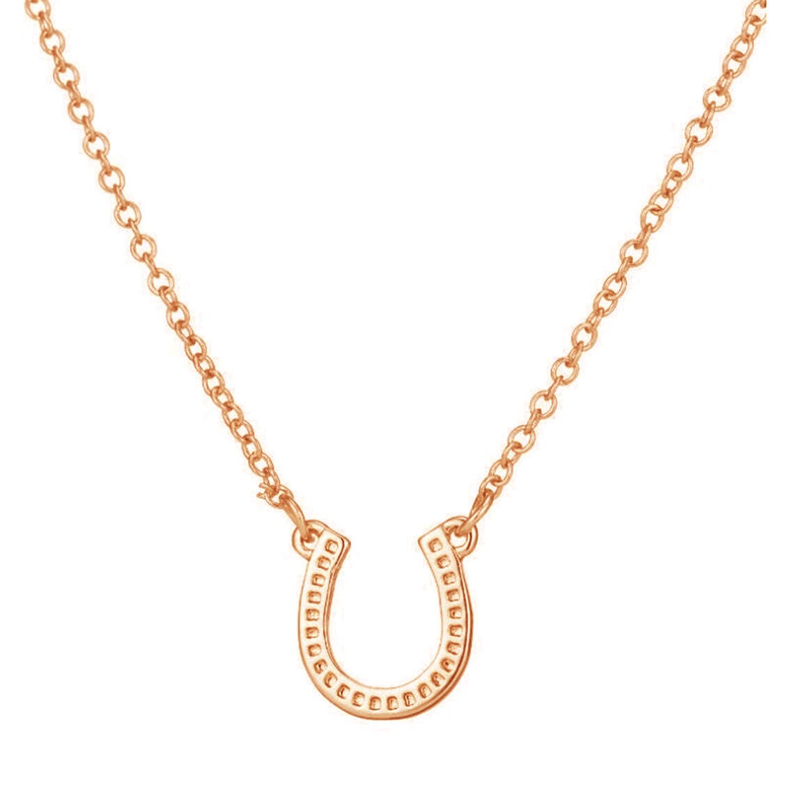 Silver Plated Gold plated Wish Good Luck Horseshoe Necklace Horse Shoe Rose gold plated horseshoe necklace