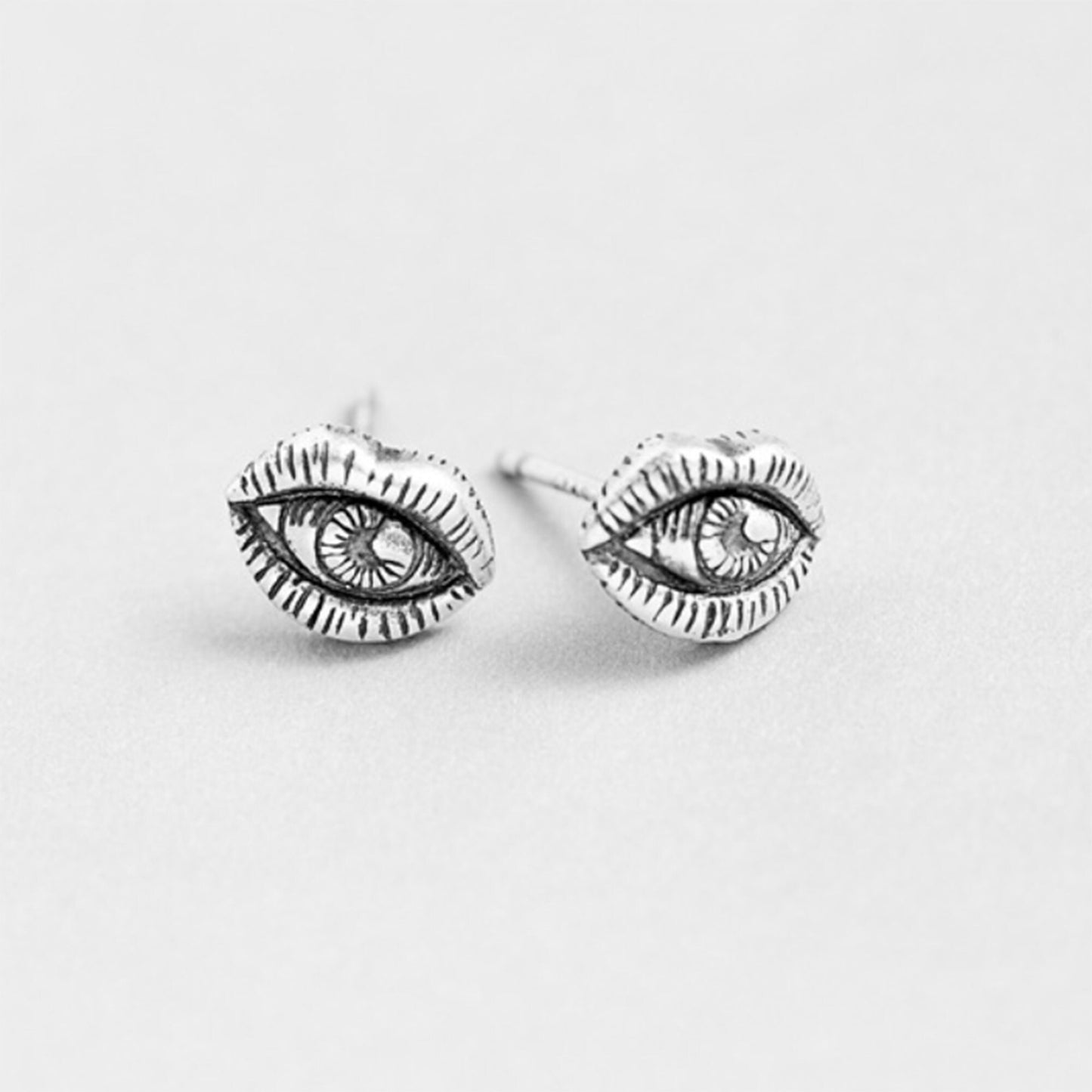 Sterling silver Eye of Horus Egypt Protection God Studs Earrings