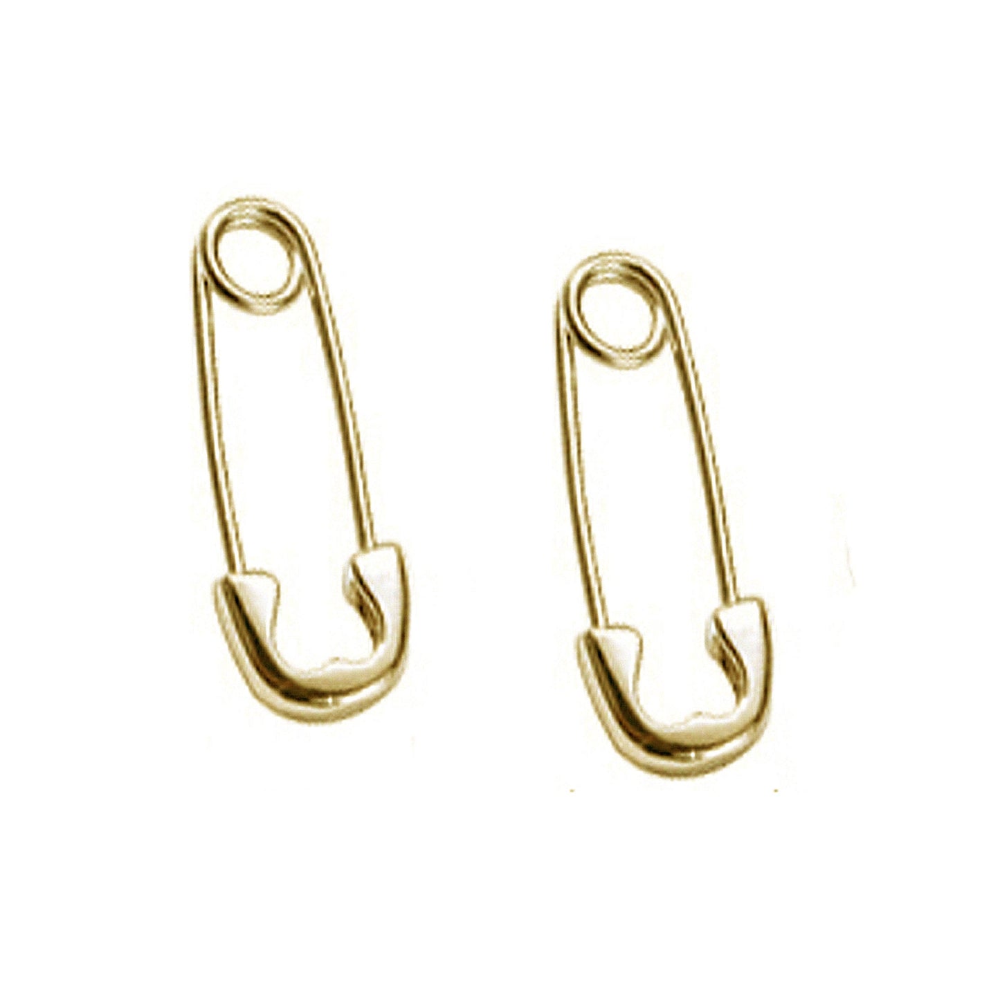 925 Sterling Silver Safety Pin Hoop Earrings