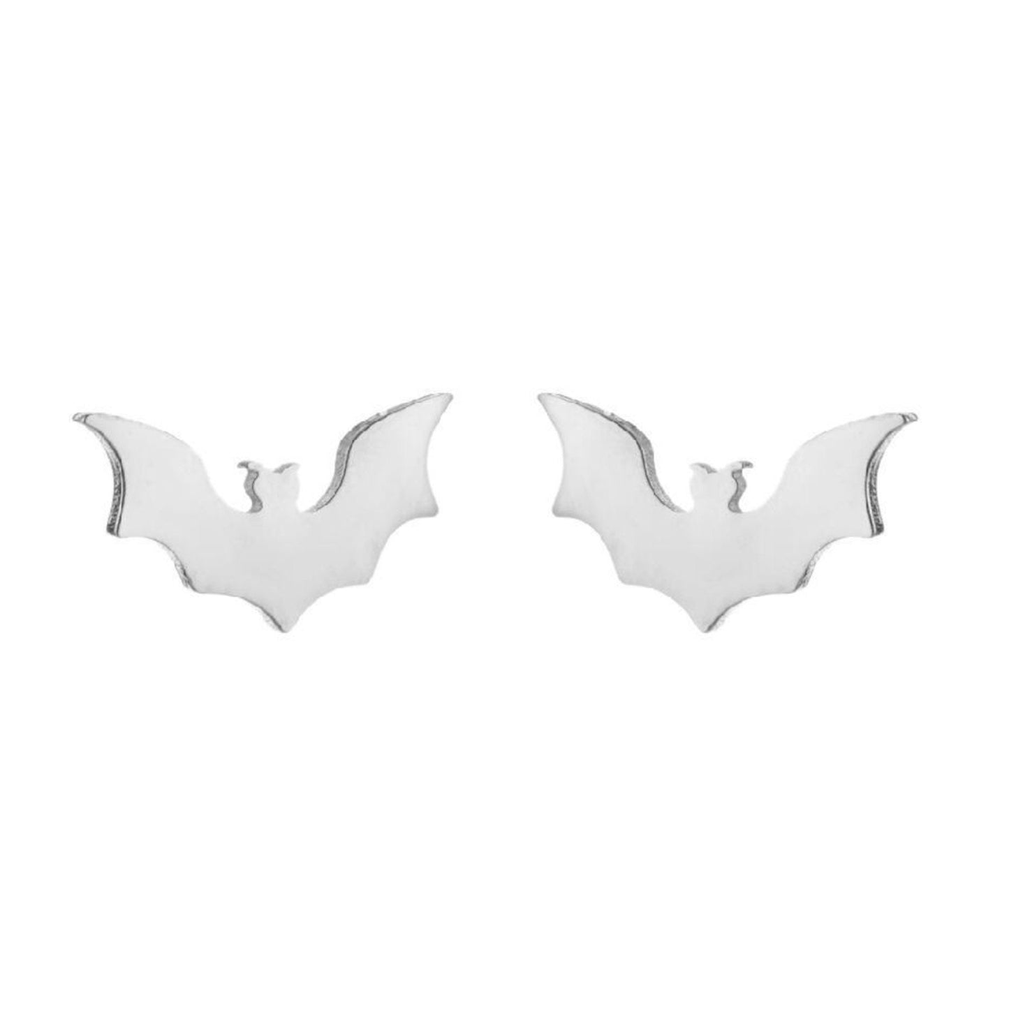 Gold or Silver Plated Flying Bat Studs Earrings