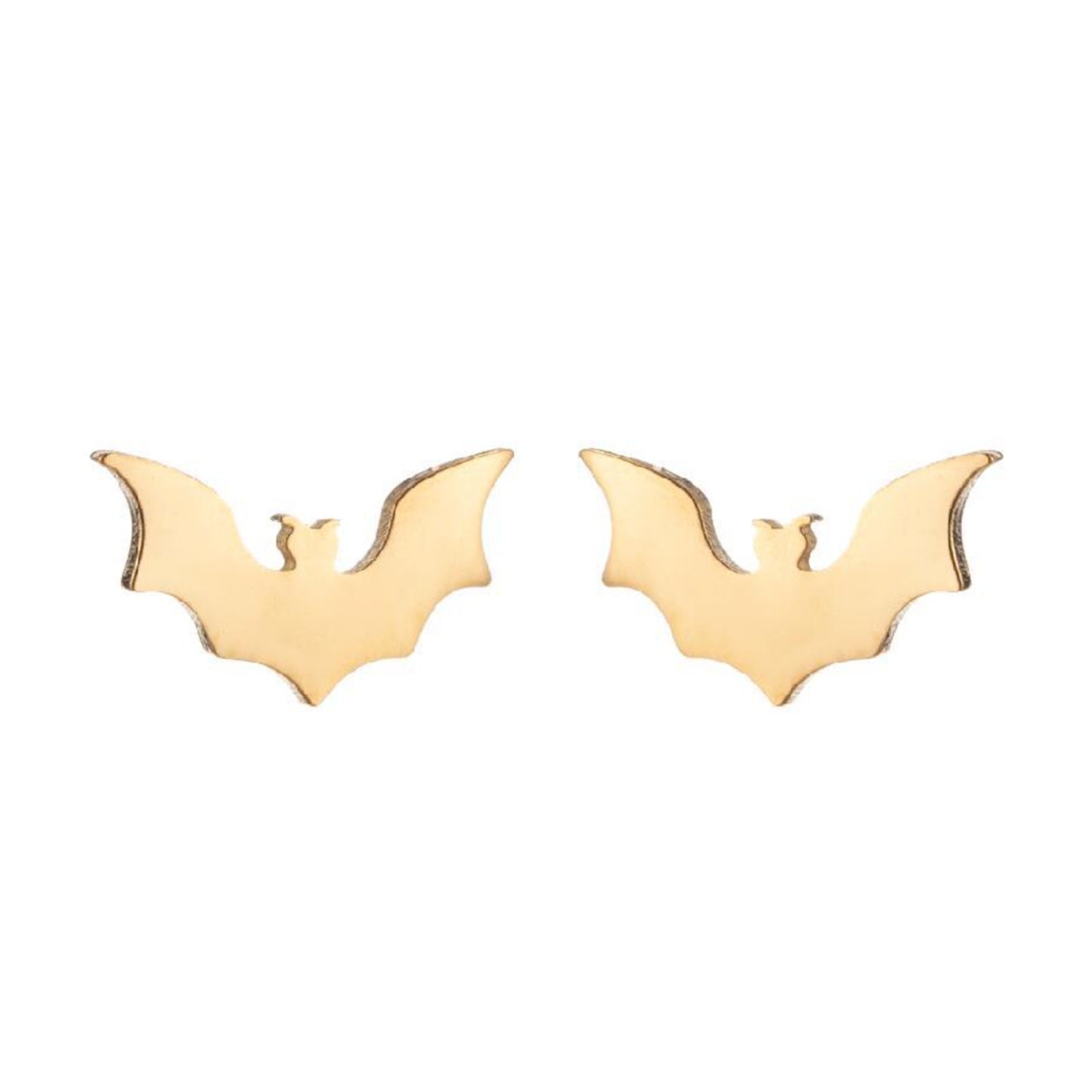 Gold or Silver Plated Flying Bat Studs Earrings