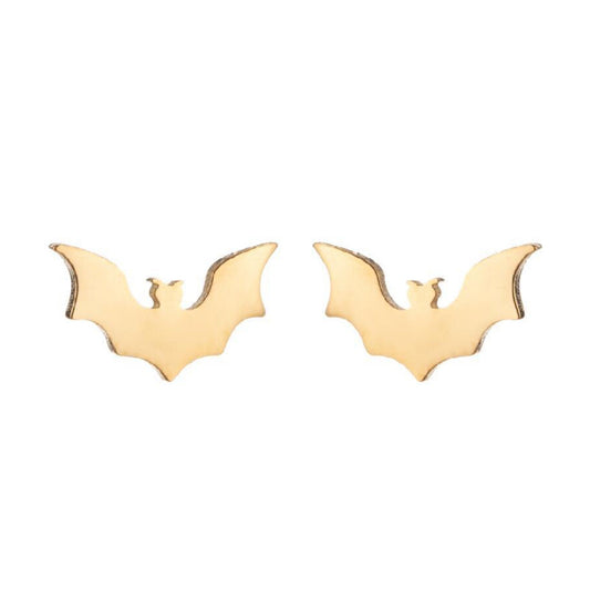 Gold or Silver Plated Flying Bat Studs Earrings