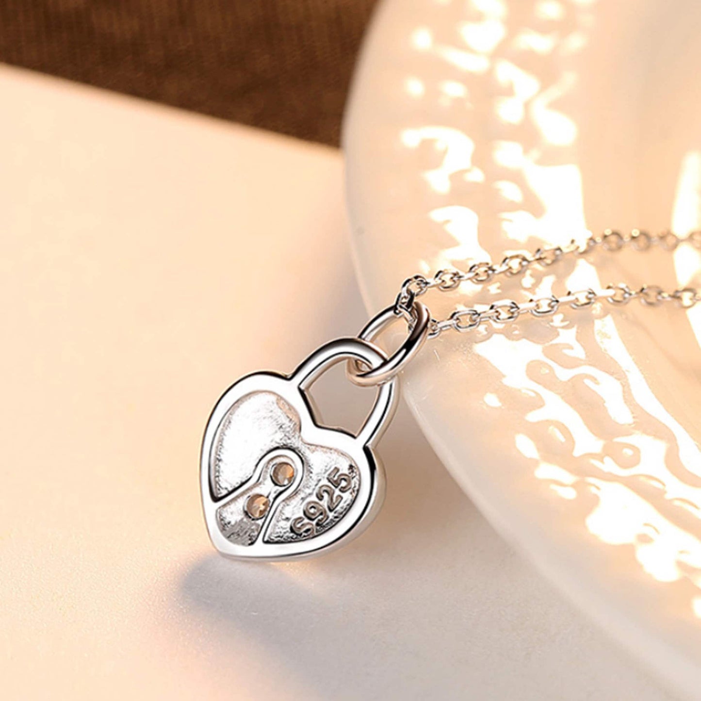 Mini Open My Heart Love Heart Padlock Silver Pendant Necklace Tiny Mini Heart Necklace Valentine's Day Gift