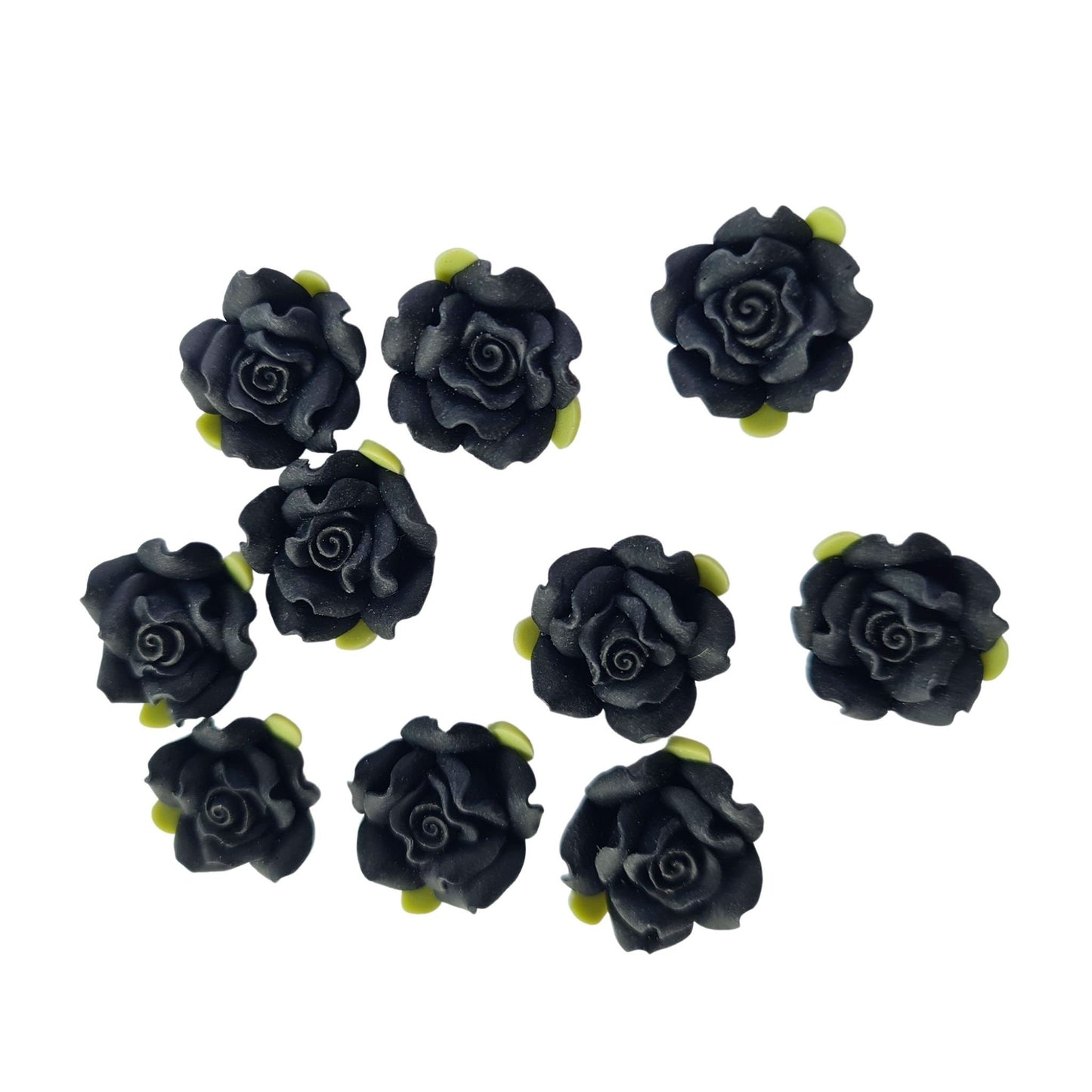 Polymer Clay Rose Flower Jewellery Making DIY Parts Components in Blue Red Yellow Purple