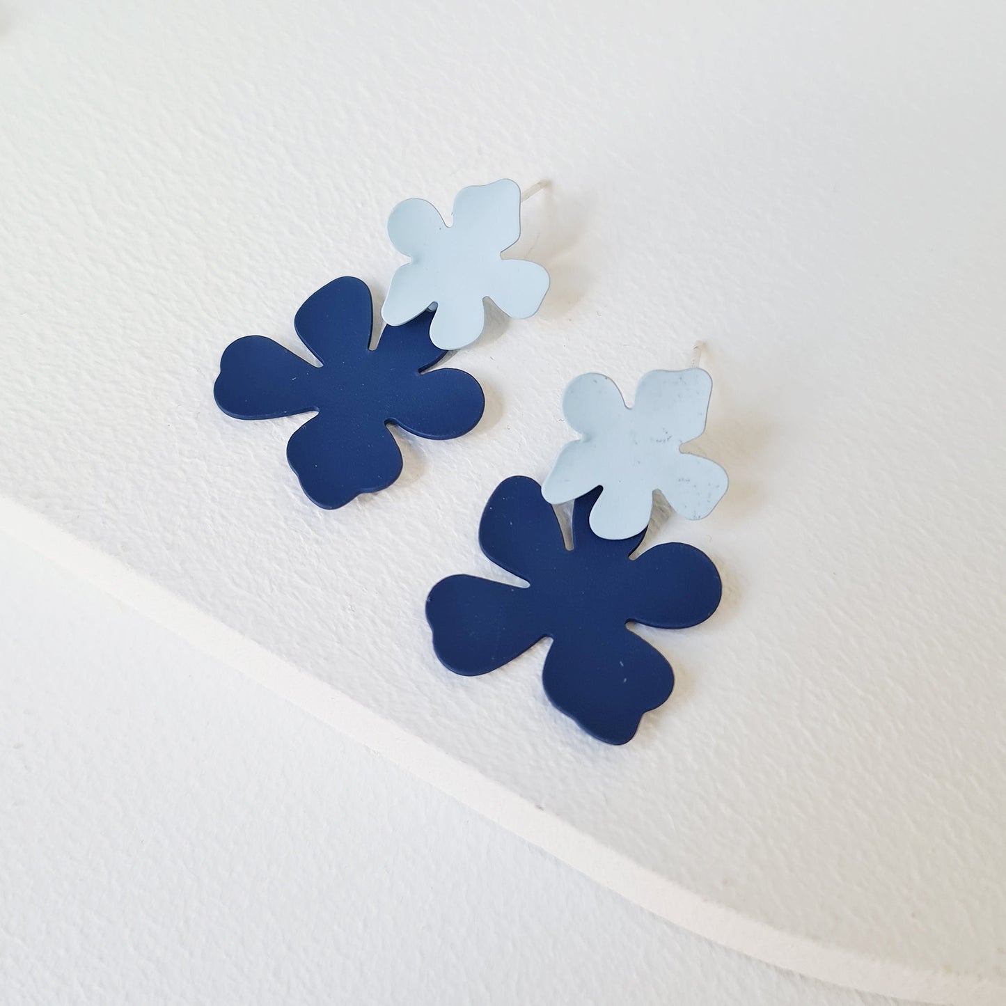 Electric Blue Statement Hoop and Stud Earrings