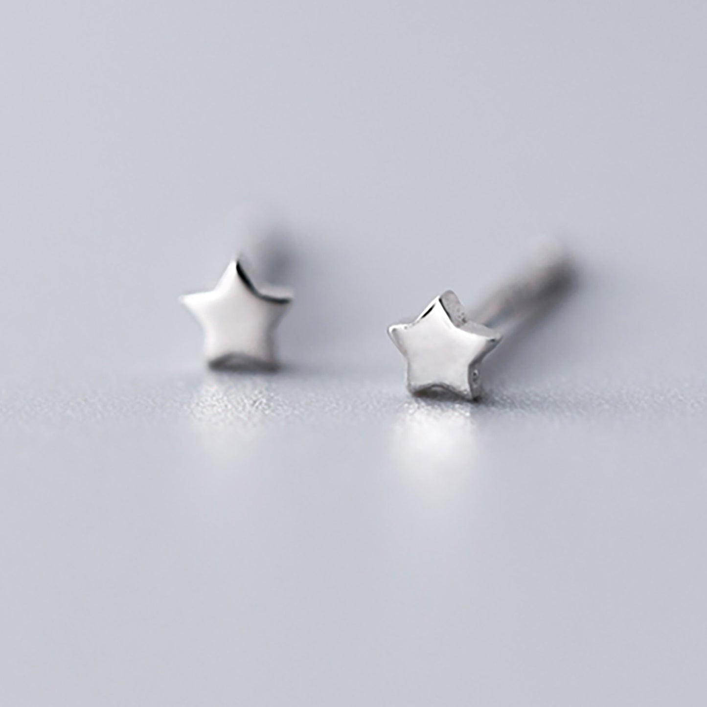 Petite Tiny Teeny Weeny Small 18k Sterling Silver Crystal Clover Flower Cross Star Studs Earrings Sleep in Seconds