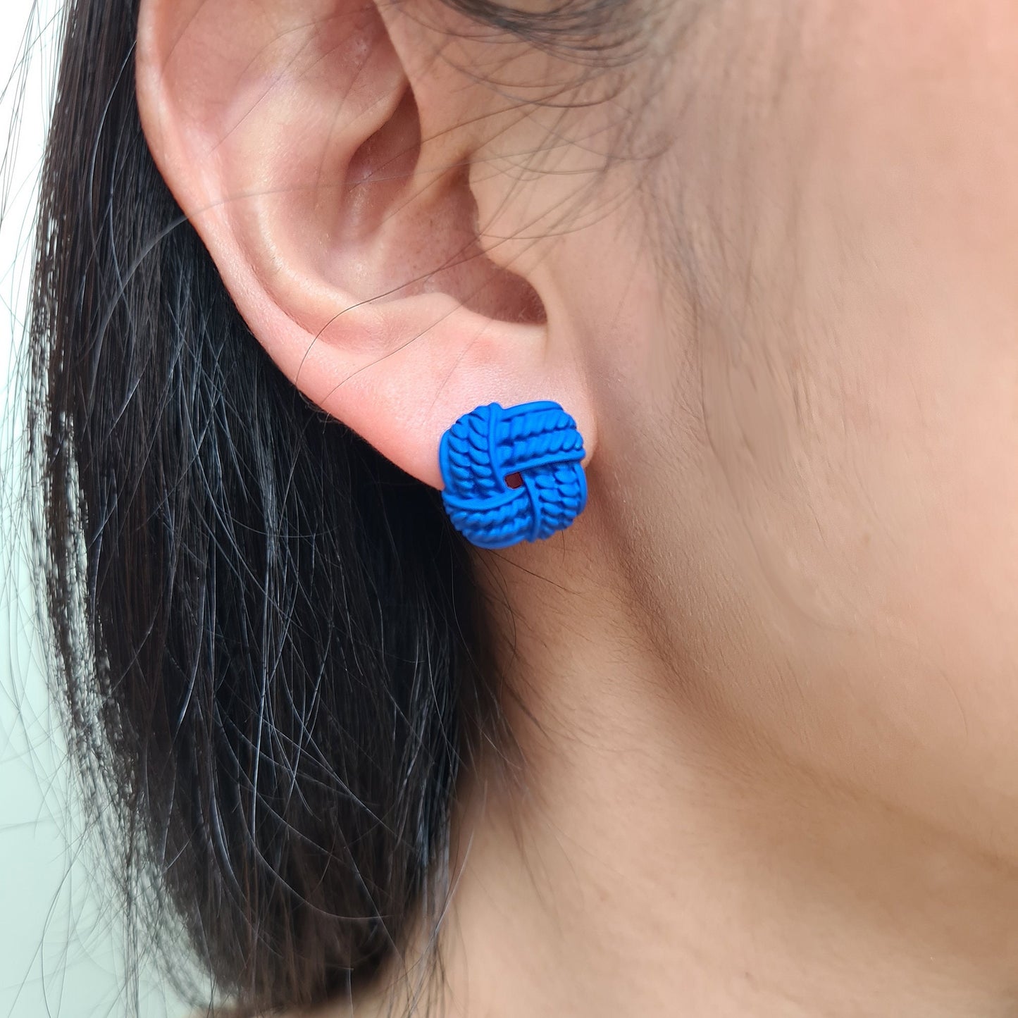 Electric Blue Statement Hoop and Stud Earrings