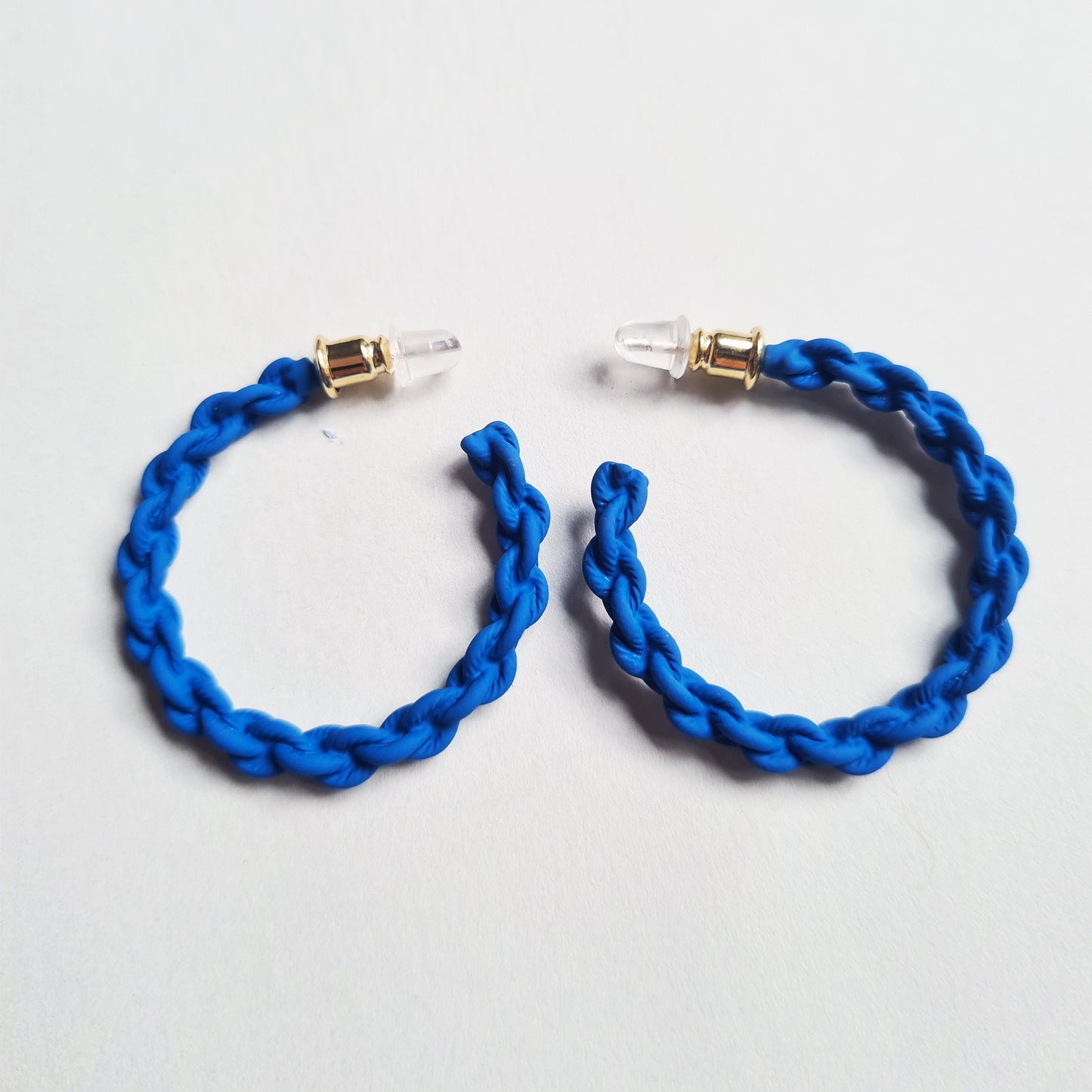 Electric Blue Statement Hoop and Stud Earrings