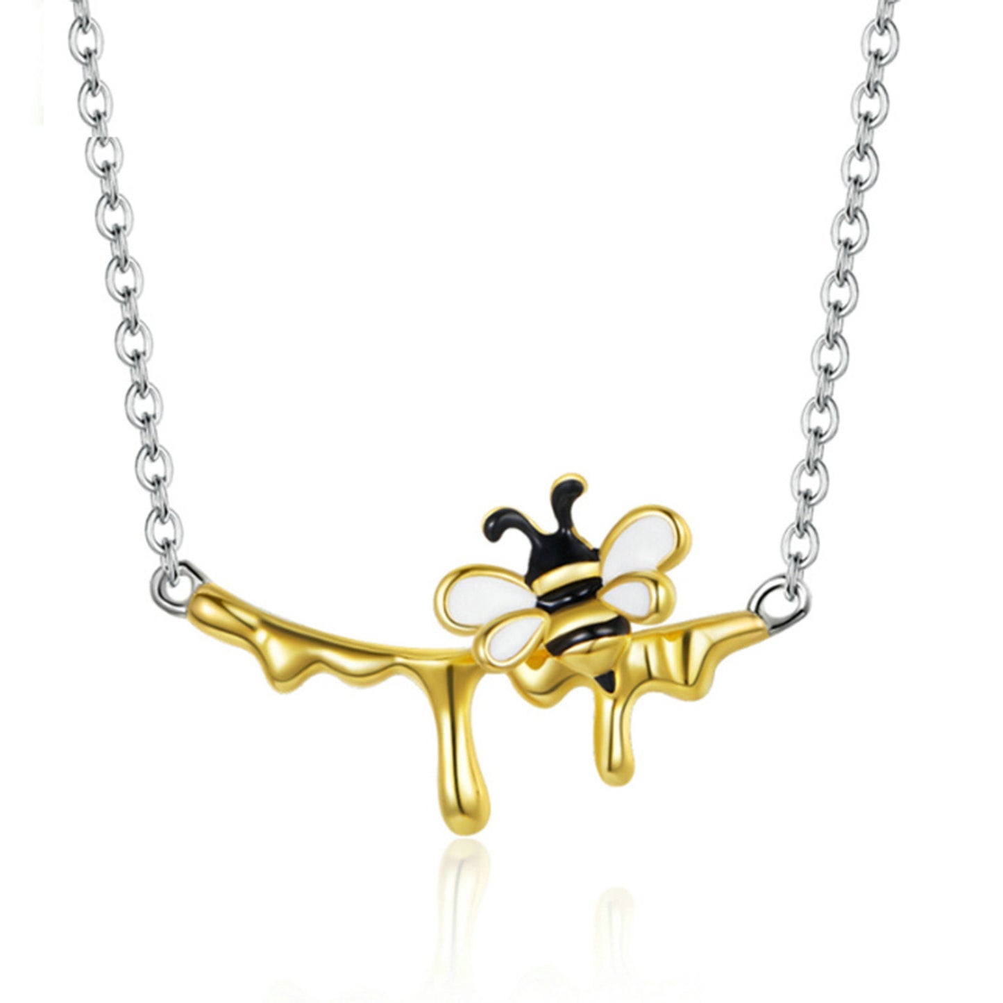 Dripping Honey & Bee Necklace