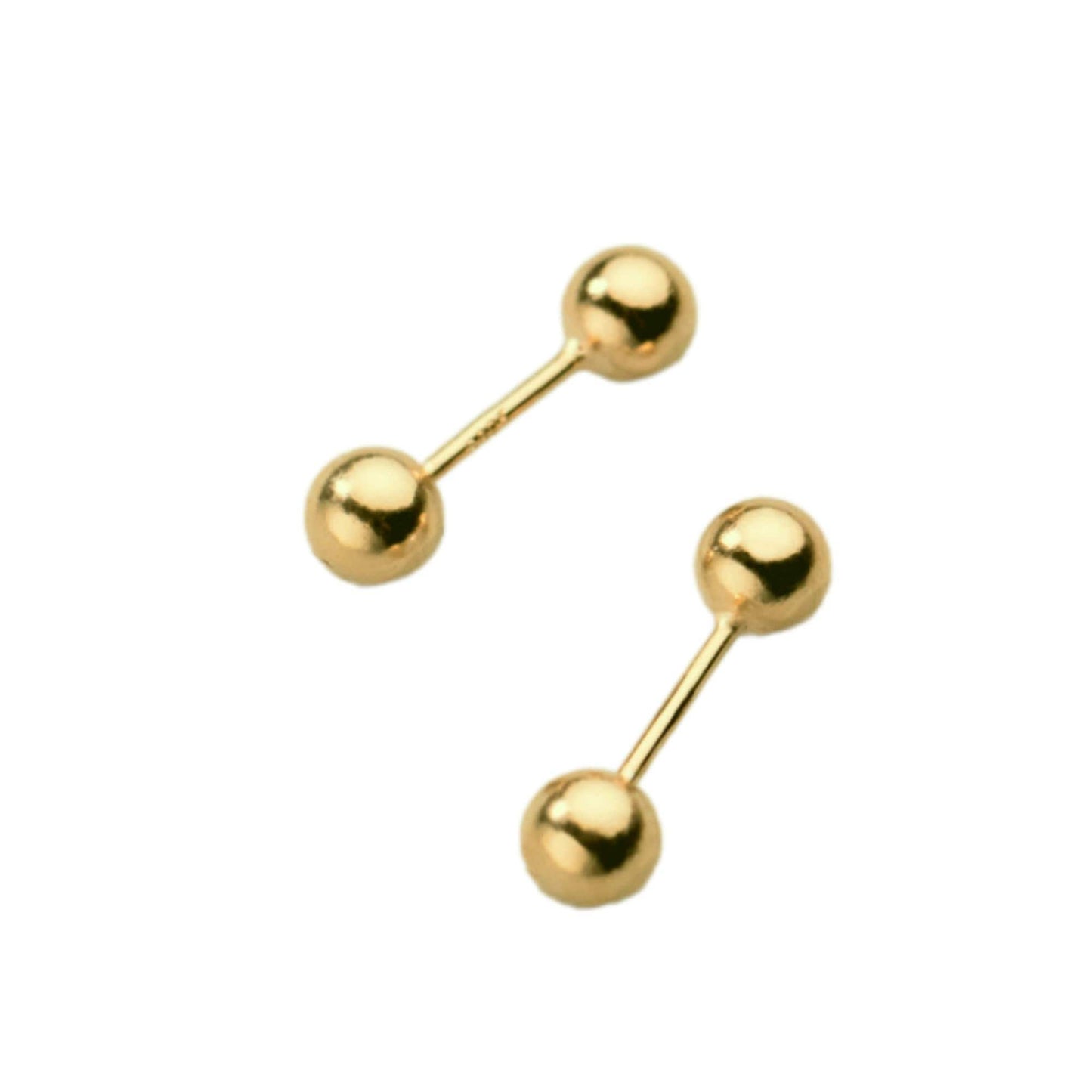 Screw Back Classic 4mm Duo Sphere Ball Stud Earrings Second Piercing cartilage tragus conch daith earlobe