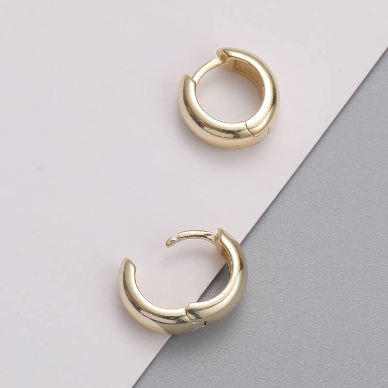 Mini Small Sterling Silver Gold Vermeil Huggie Hoop Earrings Daily Stackable
