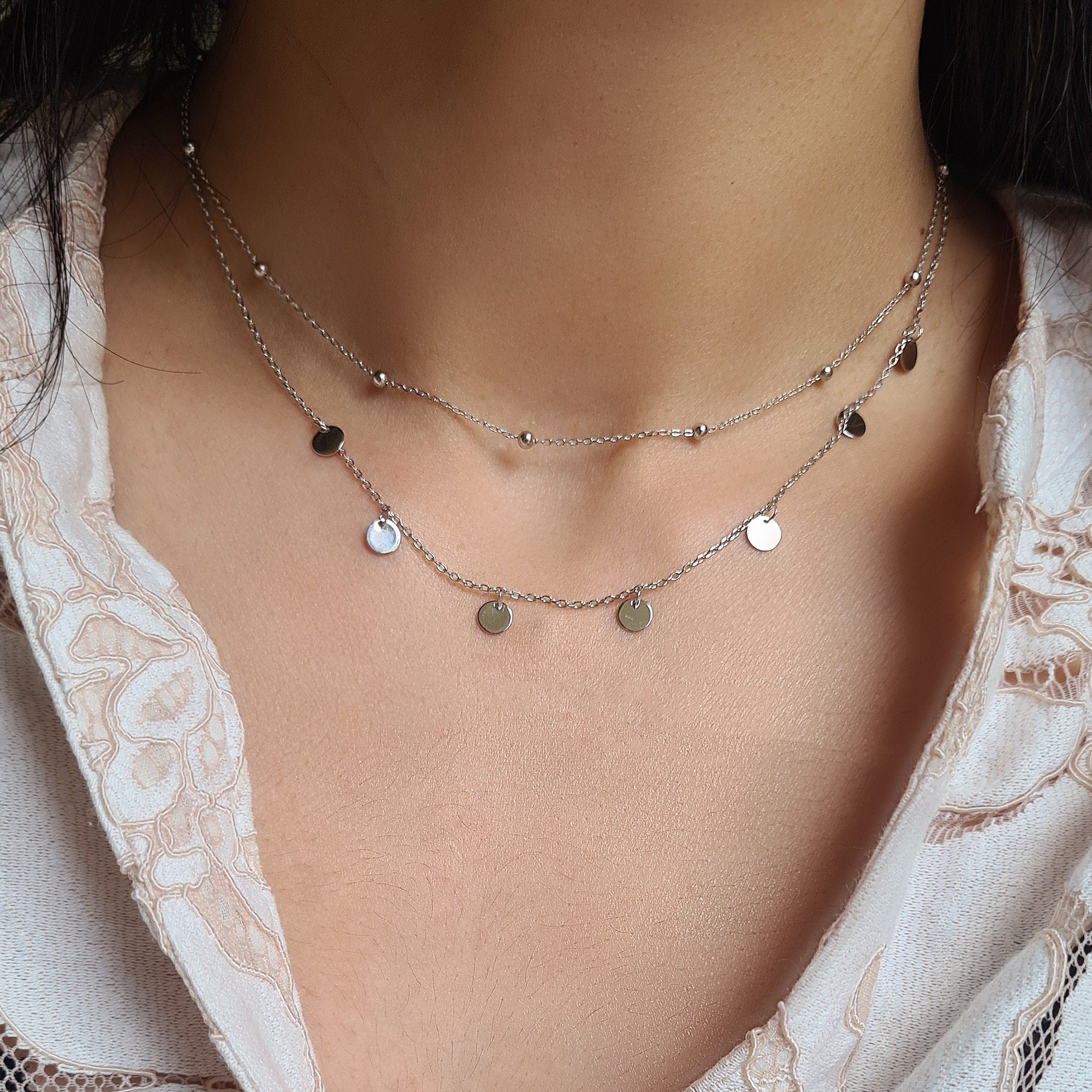 Beaded deals disc choker