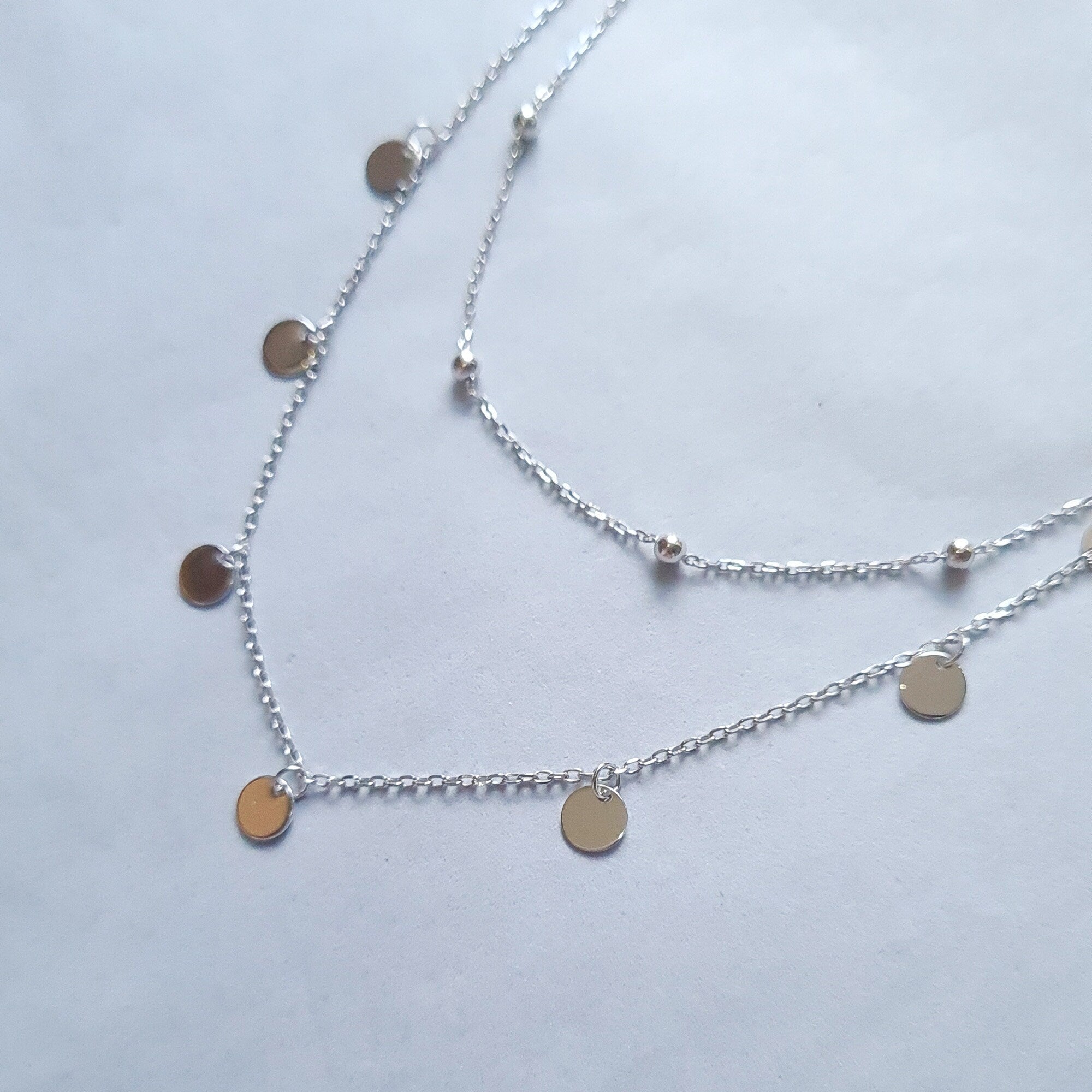 Sterling silver multi hot sale layer necklace